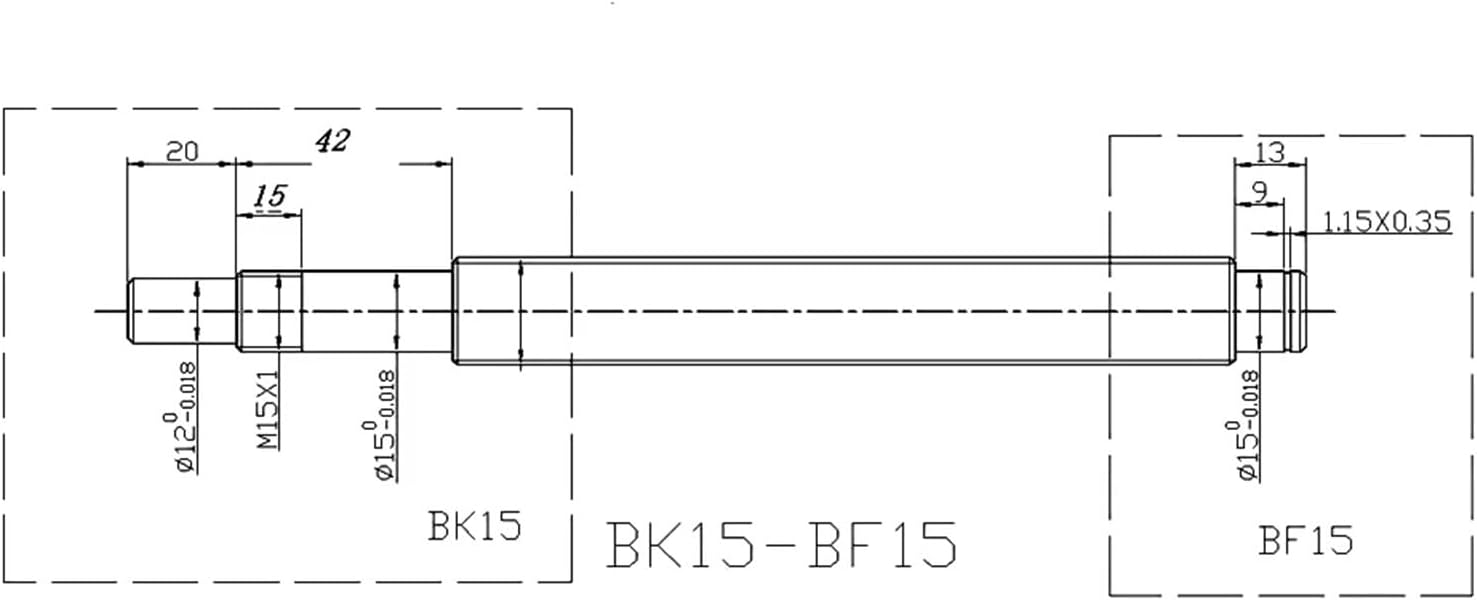 CNC BallScrew Kit Dia 20mm Ballscrew SFU2010 Kit 550-2000mm for CNC Parts Screw with Nut +BKBF15+DSG20H+Coupler(1900mm)