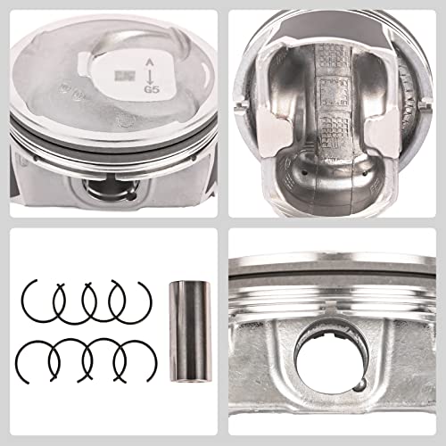 Getfarway 23040-2G510 23040-2G500 Piston & Rings Kit Compatible With Hyundai Kia 2.4L 2013 2014 2015 2016 2017 2018 2019, Replacement For Engine Piston & Pin & Snap Ring Kit #TOP2