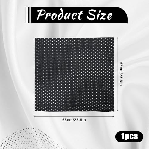 Chiffon Scarf Square Neck Scarf Polka Dot Bandana Square Handkerchief 1950s Vintage Bow Headband Head Scarves Bandana Headband Satin Scarves for Women and Girls3