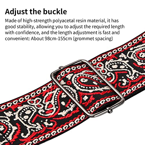 Sangle de Guitare, Bandoulière à Guitare Réglable, Motif de Broderie Vintage Tissée Sangle de Guitare Réglable en Coton… - Les Beatles, Paul McCartney, John Lennon, RIngo Starr, George Harrison Sangle de Guitare, Bandoulière à Guitare Réglable, Motif de Broderie Vintage Tissée Sangle de Guitare Réglable en Coton… – Image 6