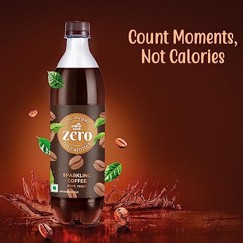 Image of Paper Boat Zero Sparkling (Fizzy) Coffee Dark Roast - Pack of 3, 600 ml Each | Zero Calories, Zero Sugar Drink | Sugar Free | Caffeinated Carbonated Drink | No Aspartame