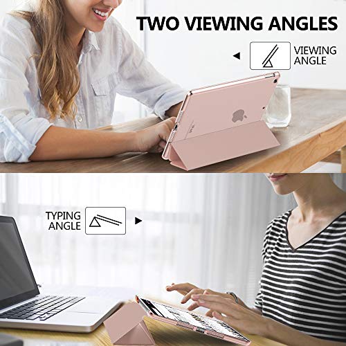 Moko Ipad 10.2 Case For Ipad 9Th Generation 2021/ Ipad 8Th Generation 2020/ Ipad 7Th Generation 2019, Slim Stand Hard Back Shell Smart Cover Case For Ipad 10.2 Inch, Auto Wake/Sleep, Rose Gold #TOP5