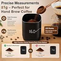 WDKXCN Kaffeewaage, Espresso Waage mit LED Display, Wiederaufladbare Coffee Scale mit Einer Genauigkeit von 0,1 G, Espressowaage mit Led-Display, Digitale Kaffeewage für Espresso Und Pour-Over – Ansicht 4