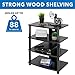 Mount-It! Media Stand Entertainment Center for TV, Audio Video Components, Stereo Equipment, Gaming Consoles, Streaming Devices, 4 Shelves, Black