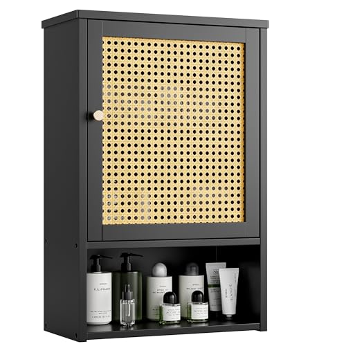 vovala Badezimmer-Wandschrank, Bambus-Aufbewahrungsorganisator über...