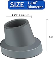 Vista 4 de Paquete de 4 patas de repuesto para silla de ducha Puntas de goma inclinadas de 1-1/8 pulgadas Banco de ducha antideslizante Bancos