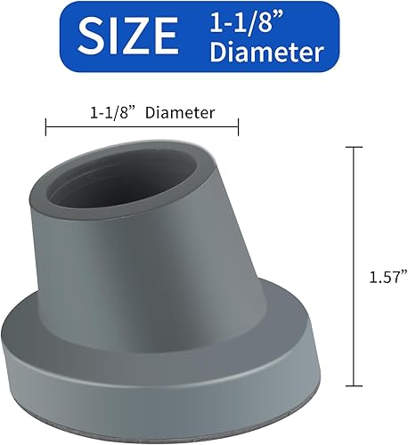 Miniatura 4 de Paquete de 4 patas de repuesto para silla de ducha  Puntas de goma inclinadas de 1-18 pulgadas Banco de ducha antideslizante  Bancos de