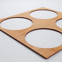 Vista 21 de 23 3/8"W X 23 3/8"H Large Wembley Decorativos Paneles De Pared De Madera De Calado, Aliso