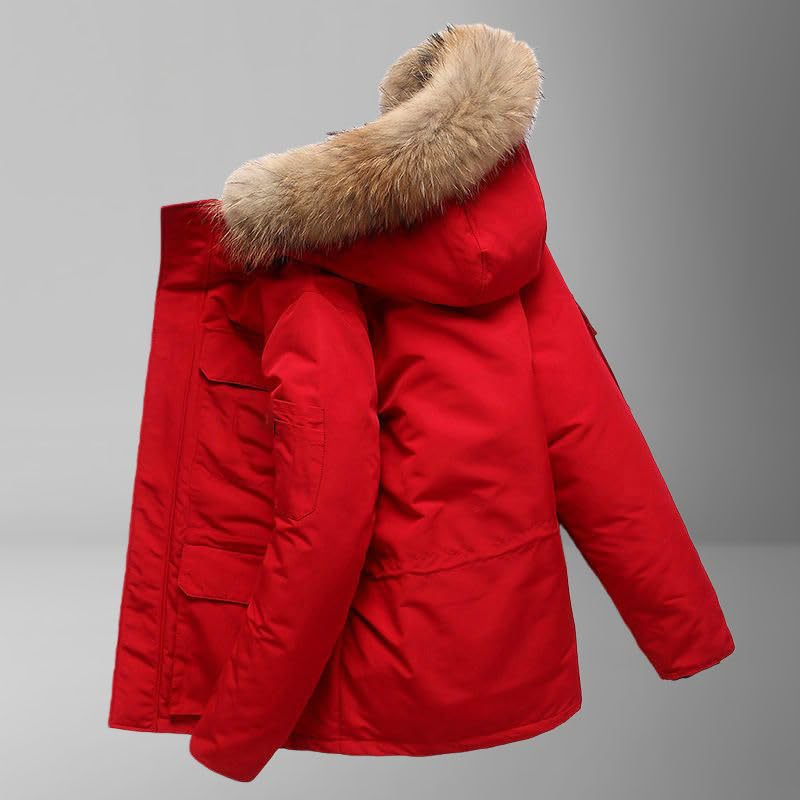 Chaqueta de plumón unisex acolchada de longitud media abrigo grueso de invierno para exteriores 7