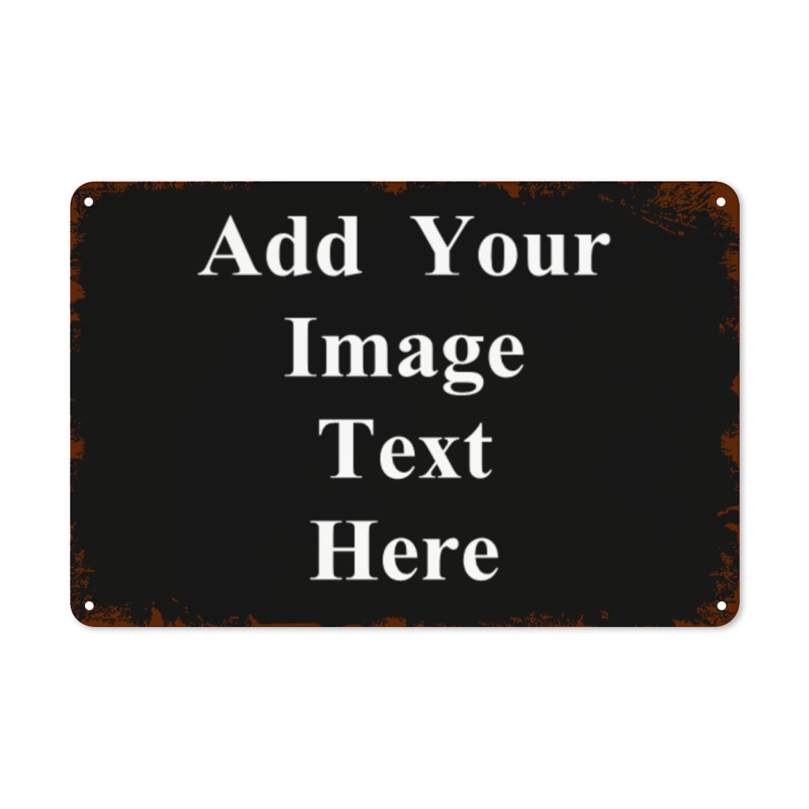 Djngn Black-6 Custom Sign, Personalised Metal Signs Custom Metal Poster Plaque For Office Business Workplace Office Home Delivery Signs