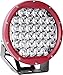 Primelux 8-inch 14400 Lumens Off Road LED Driving Light - 32x5W Cree Spot Beam for Jeep Wrangler JK TJ Cherokee XJ GMC Ford Raptor - PC Lens Cover - Waterproof IP67 (Red Ring)