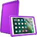 Produktbild TECHGEAR Schutzhülle für neues iPad 9.7 Zoll 2018/2017, [Kinderfreundlich] Leichtes Koffer Silikon Soft Shell Anti-Rutsch-Shockproof + Displayschutzfolie. für 5. und 6. Gen iPad 9,7 - Lila