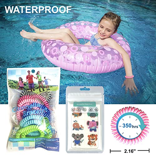 Mosquito Repellent Bracelets 12 Pack, Natural Mosquito Repellent Bands With 60 Pcs Mosquito Repellent Stickers Patches For Kids Adults, Waterproof Mosquito Repellent Wristbands Last Up To 350Hrs #TOP2