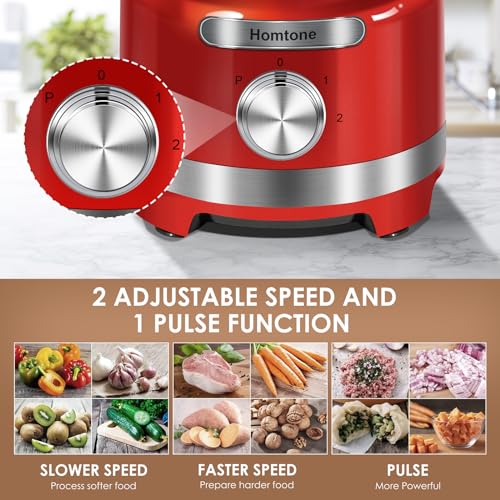 Homtone-16-Cup-Food-Processor-French-Fry-Cutter-Food-Processors-9-Functions-7-Blades-for-Shredding-Slicing-Doughing-Emulsfying-and-Meat-Vegetable-Chopping-for-Home-Use-3-Speeds-600W-Red