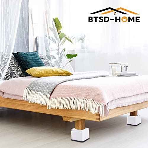 BTSD-home Bed Risers 3 or 6 Inch Heavy Duty Stackable Furniture Risers for Sofas Table Couch Chair Bed Raisers 8 Pack White - Thumbnail 6