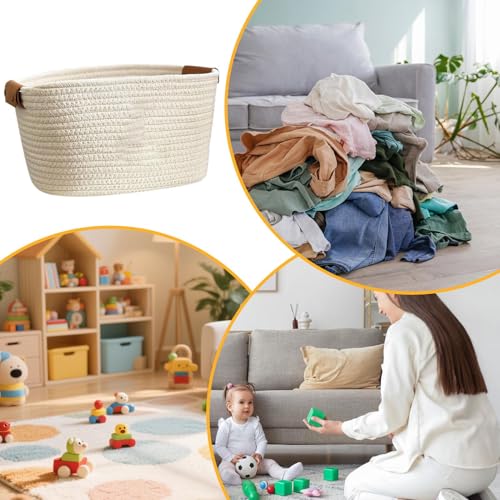 Panier en corde déco pour optimiser le salon et la salle de bain
