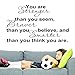 CQI You Are Stronger Than You Seem Braver Than You Believe and Smarter Than You Think Removable Quote and Saying Home Decal Vinyl Wall Sticker Art Décor