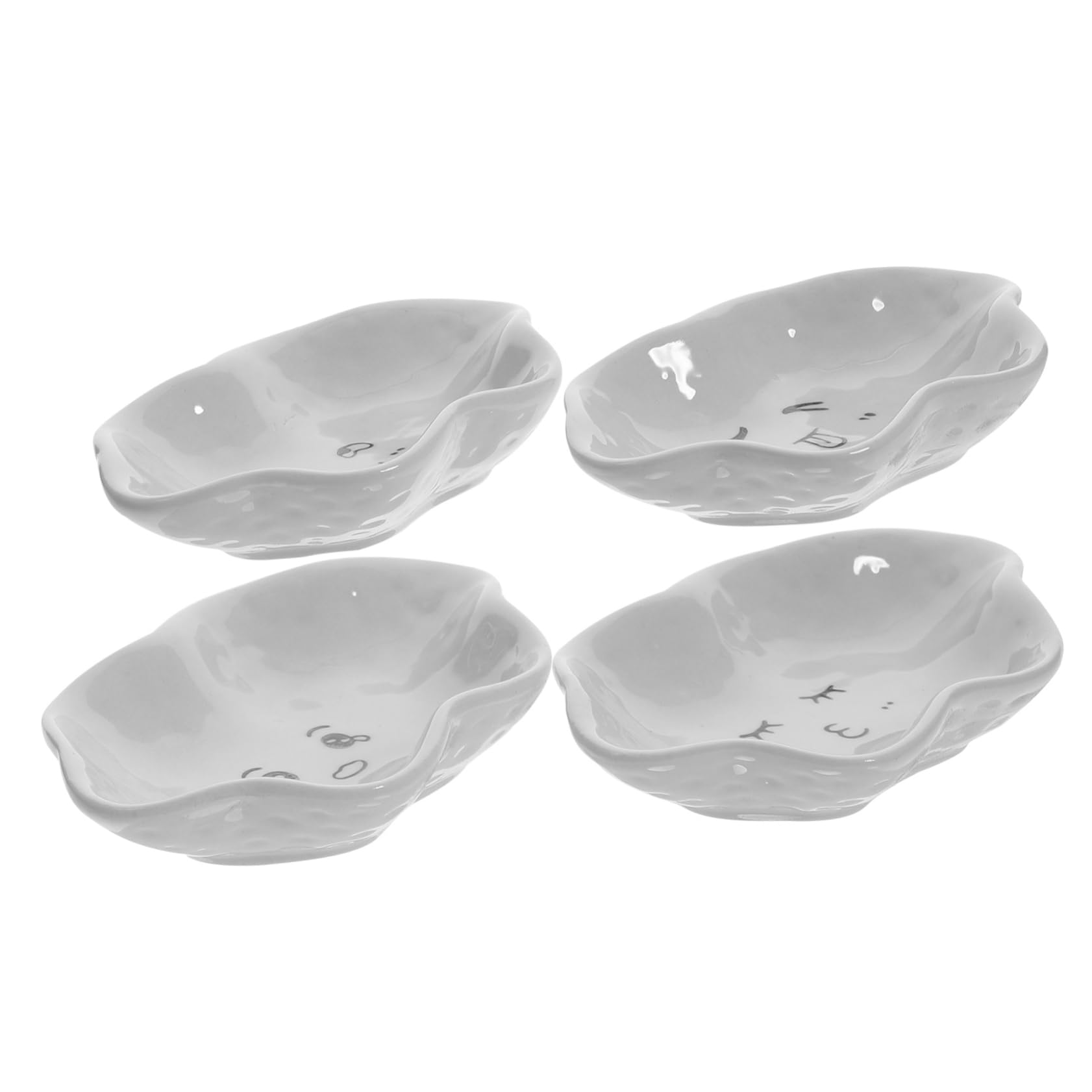 Assiettes à sauce en céramique blanche haut de gamme style nuage minimaliste