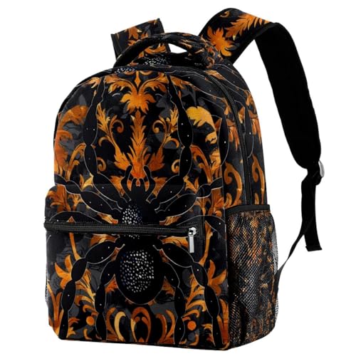 Sac à dos Halloween enfant pour voyage et école avec porte-gourde vintage