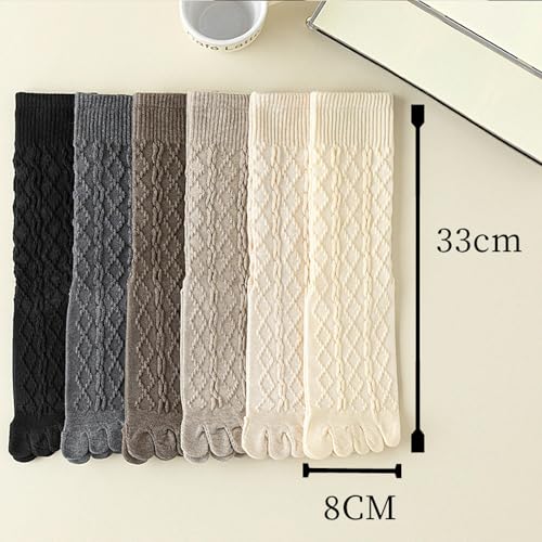 3 pairs - mid-tube split-toe girls wool thin winter warm socks3