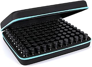 BTSKY 108 Bottles Durable Waterproof Hard Shell EVA Large Capacity Essential Oils Handle Carrying Case (Blue)