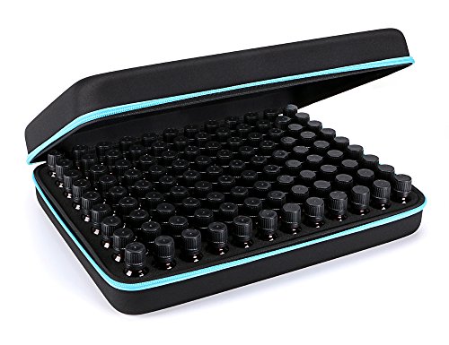 Preisvergleich Produktbild BTSKY 108 Flaschen Wasserdichte Hartschale EVA Große Kapazität Ätherische Öle Tragetasche Nagellack Lagerung Schaumeinsatz Organizer Tote (Ätherisches Öl Nicht Enthalten)