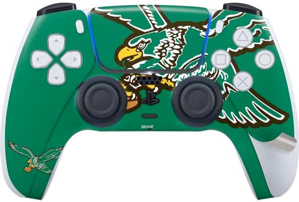Skinit Decal Gaming Skin Compatible with PS5 Pro Bundle - Officially Licensed NFL Philadelphia Eagles Retro Logo Design