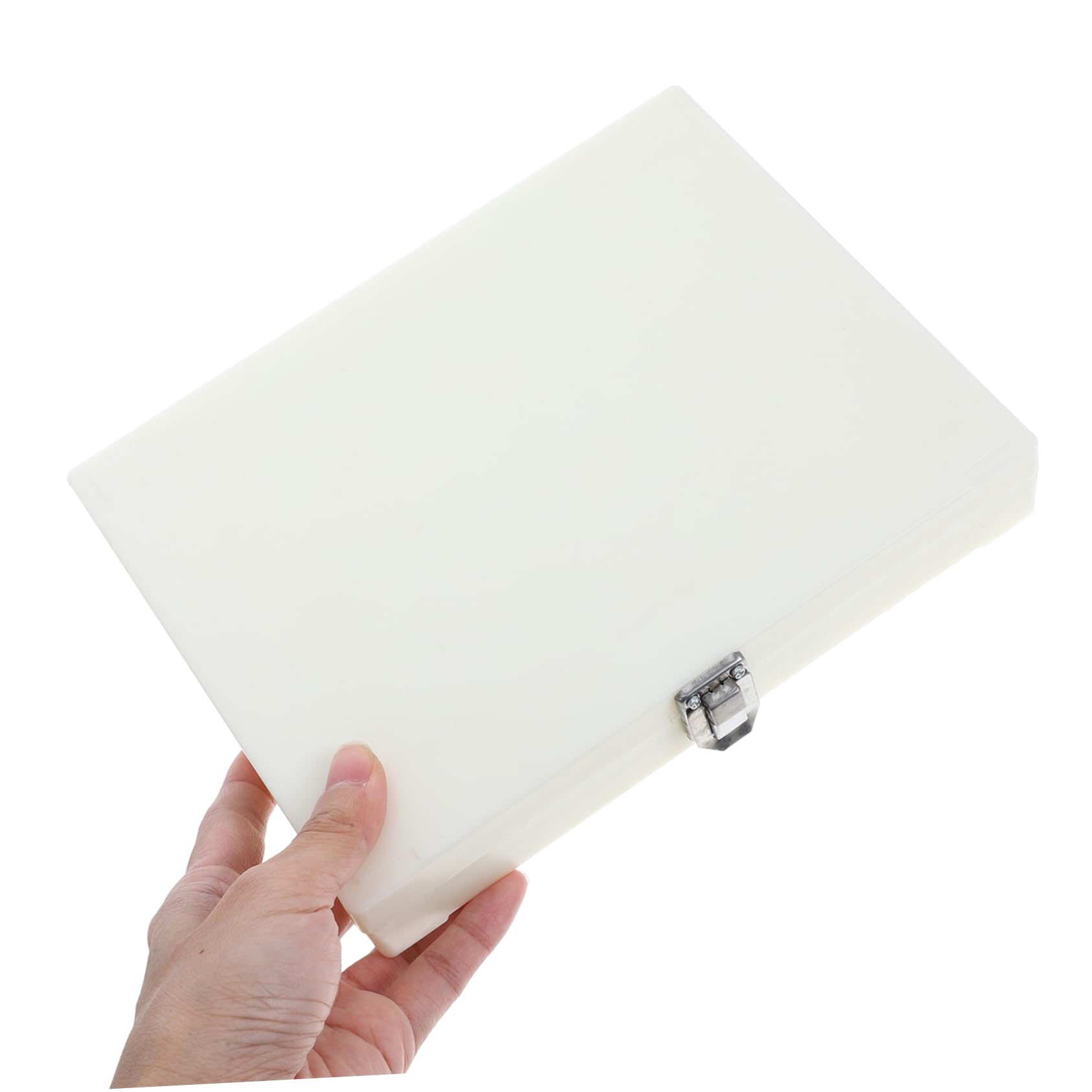 SOLUSTRE Box Microscope Slides Holder White Laboratory Slide Holder Stainless Steel Prepared Slides Container Plastic Microscope Slide Holder