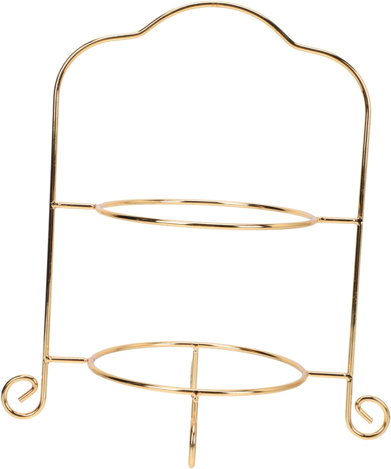 2-Tier Cake Display Rack European Style Iron Fruit Tray Stand Snack Display Stand for Parties and Events Household Dessert Serving Tray