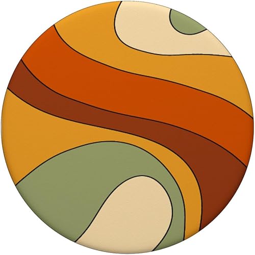 Miniatura 3 de Retro líquido remolino arco iris 60s 70s estilo estético y moda PopSockets intercambiables PopGrip