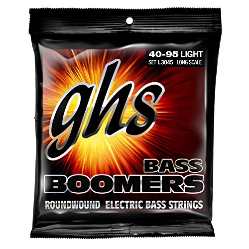 Image of GHS Strings L3045 4-String Bass Boomers, Nickel-Plated Electric Bass Strings, Long Scale, Light (.040-.095)