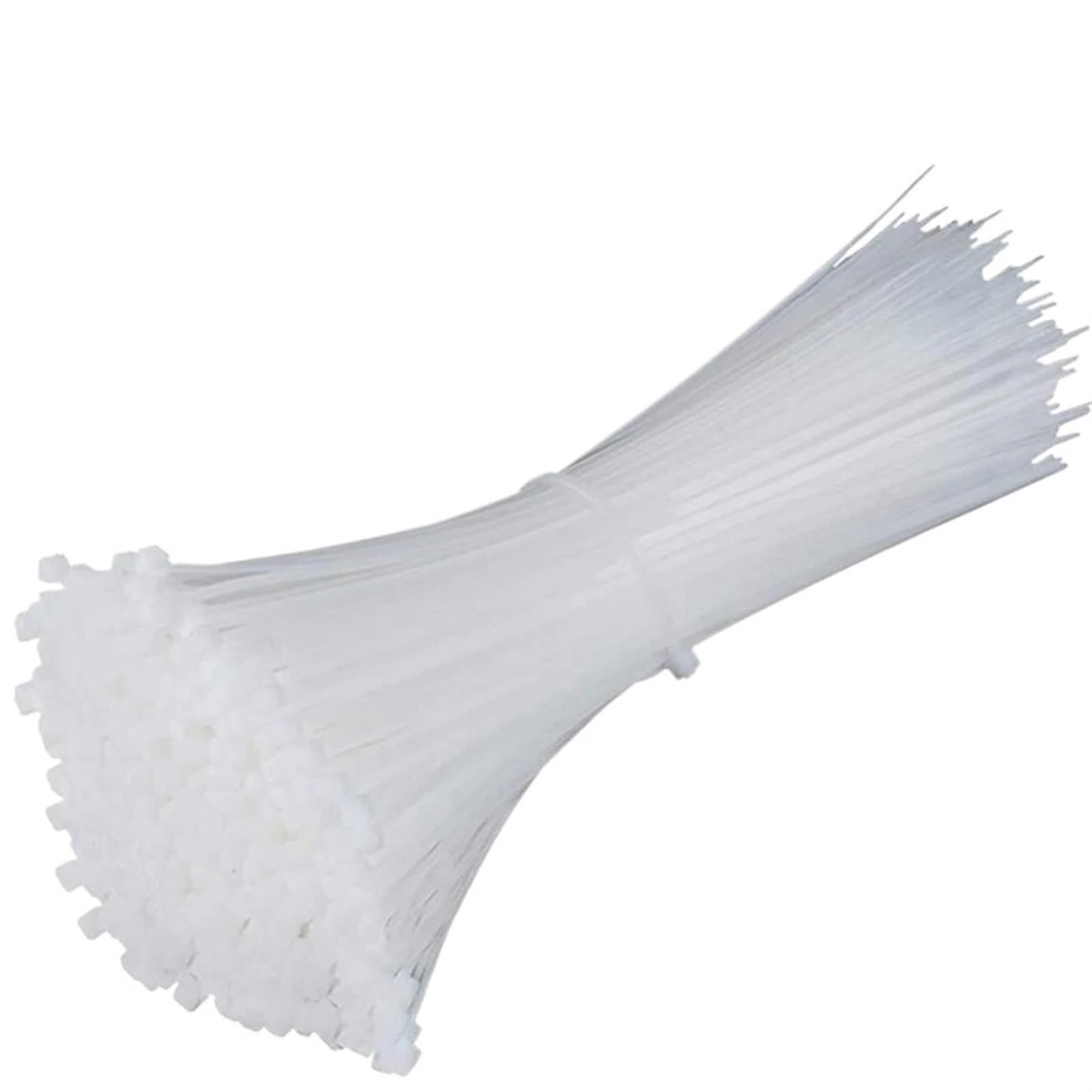 L6nqiag Tie 4X200mm 100Pcs Nylon Cable Ties 100Pcs Self-Locking Plastic Nylon Cable Tie Blue/White Fastening Ring 4X200mm Industrial Set(White)