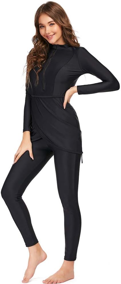 Muslim Swimwear Women Modest Islamic Hijab Long Sleeve Swimsuit Burkinis