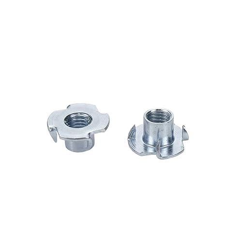 Miniatura 9 de S SYDIEN Tuercas en T M10 30Pcs Tuercas en T con Rosca, Acero con Recubrimiento de Zinc de 4 Puntas para Madera, Soportes para Escalada en Roca,