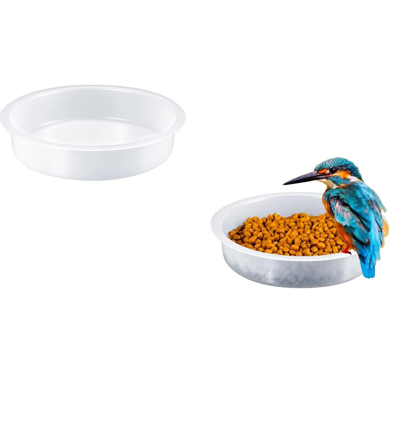 DIVCHI Transparent Bird Feeding Tray for Garden | Outdoor Bird Feeder Bowl | Plastic Water & Seed Tray for Bird Feeding Station | Clear Hanging Tray for Wild Birds