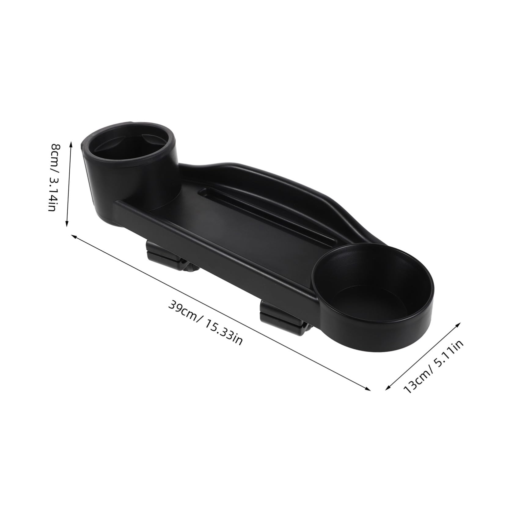 FOMIYES Portabicchieri per Deambulatore in Plastico Nero Supporto per Telefono e Vassoio Portapranzo Antiscivolo per Anziani e Adulti