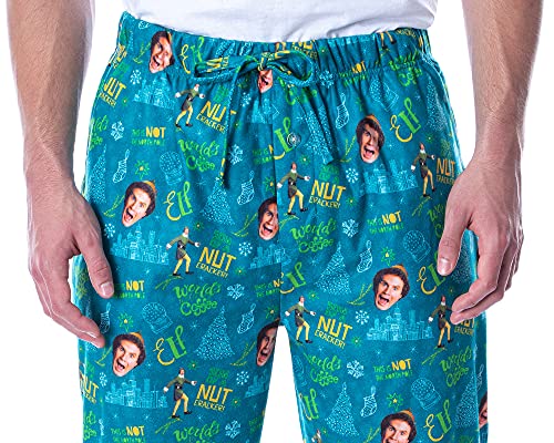 INTIMO Elf The Movie Men's Son Of A Nut Cracker Allover Holiday Christmas Film Loungewear Pajama Pants3