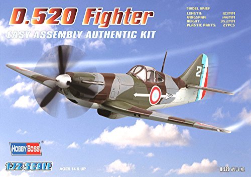 D.520 maquette d'avion de chasse Hobby Boss 1/72 réplique historique fine
