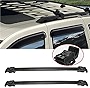 PARTOL Roof Rack Cross Bars for Jeep Patriot 2007-2022 with Vertical Side Bars, Patriot Roof Rail Aluminum Crossbars Luggage Rack Cargo Bag Carrier for Canoe Kayak Bike