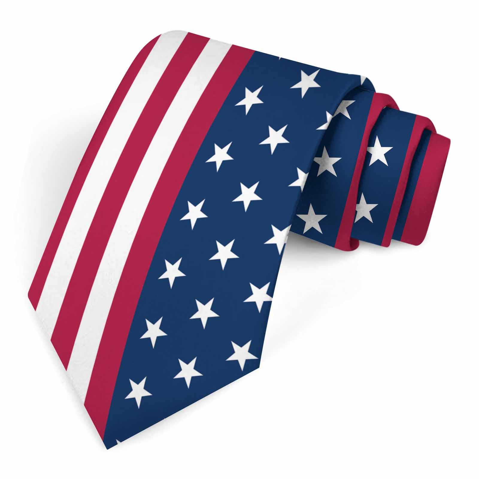Muntayson United States Flag Mens Tie Men's Necktie Ties for Mens Daily Wedding Party Business