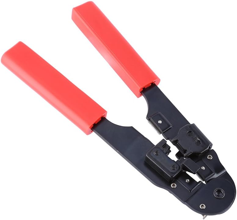 Network Crimping Tool Modular Crimper, high Assurance Networking Wire Tool Kit Cut and Strip Networking Cables Best Use on Stranded Wire only for 8P8C rj45