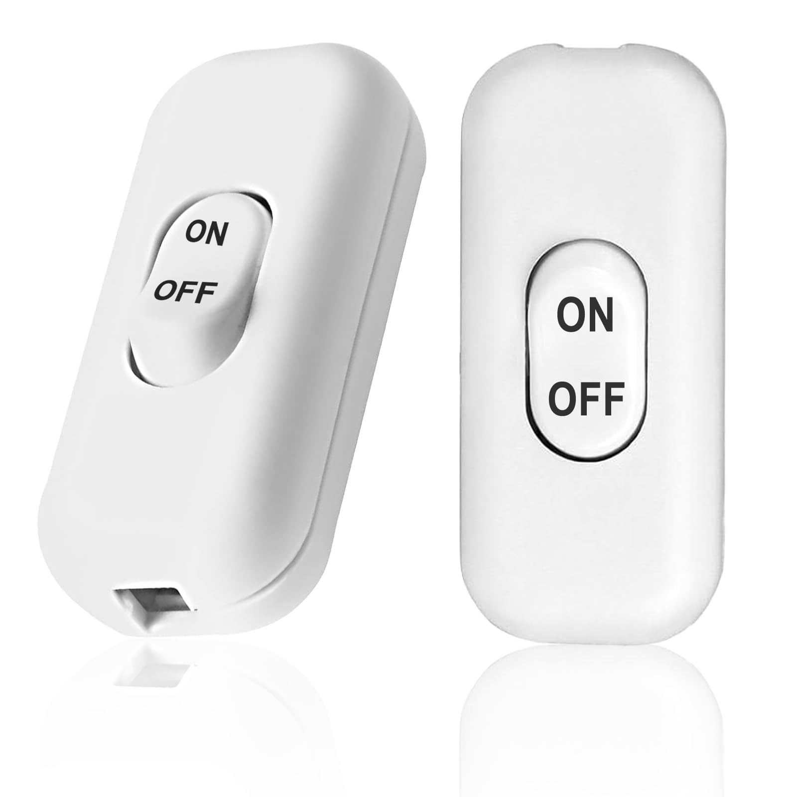 2X Interruttore Luce Parete Bianco Powtech – On/Off Elettrico Residenziale, 11-15A