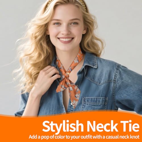 24PCS Fashion Scarves for Women Multifunctional Neck Scarves Purse Scarf Headbands for Bags Hair Accessories3