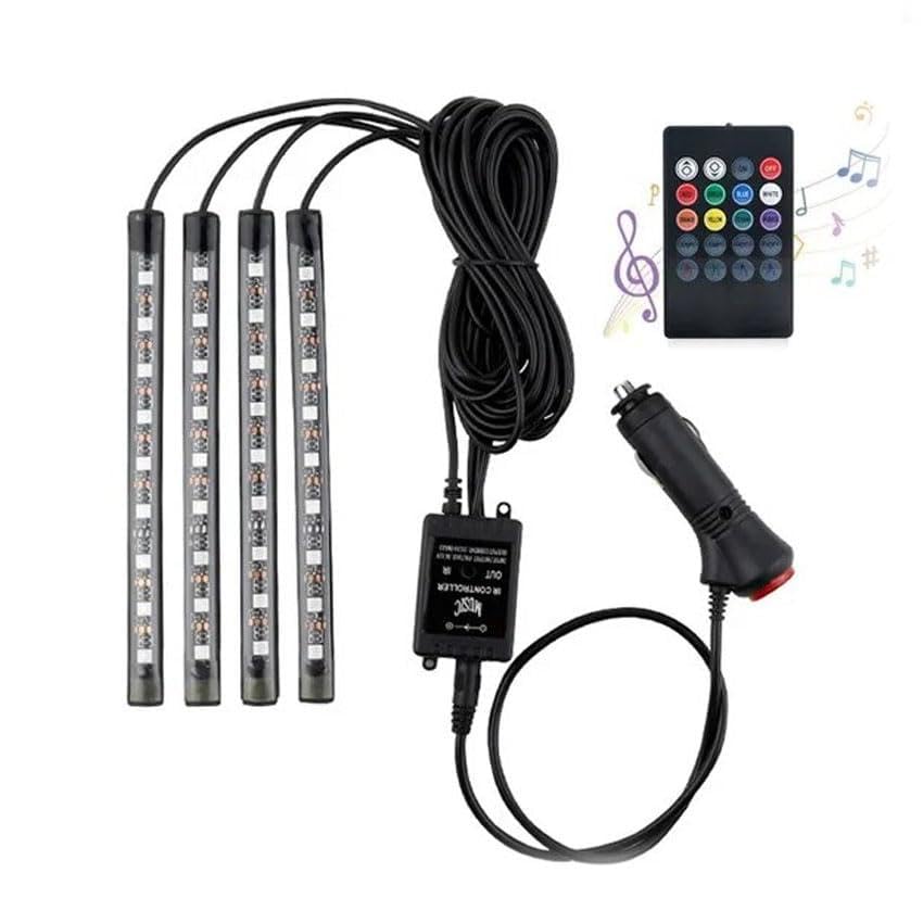 Kit LED voiture intérieur multicolore imperméable 4,5W à brancher sur USB