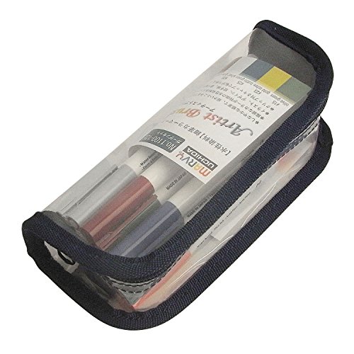 マービー 水性染料細筆マーカー アーティストブラシ 12色ガーデンセット 1100-12E