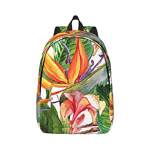 Sac à dos ordinateur portable S oiseau fleuri pour voyage et école