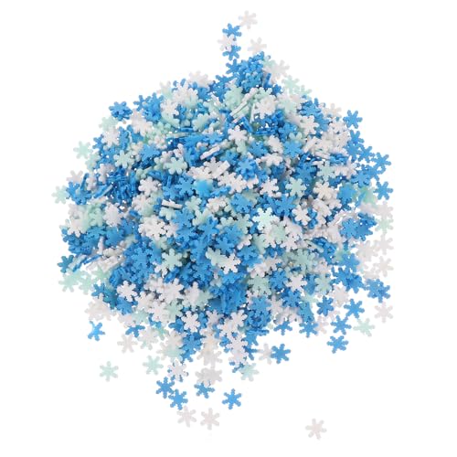 COLLBATH ネイルマニキュア用ポリマークレイスライス 冬の雪花デザイン 携帯ケース装飾 女性向け軽量アクセサリー