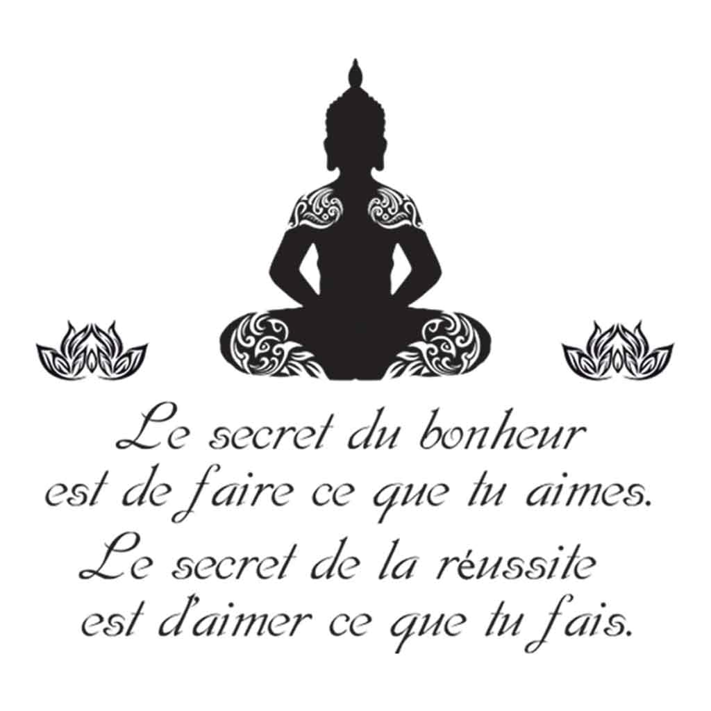 Buddha Quote Sticker, Black, 20 X 70 Cm