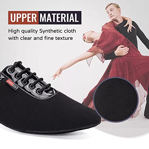 TINRYMX Men Latin Dance Shoes Lace-up Standard Ballroom Modern Tango Salsa Practice Social Dance Shoes,Model-LHD4012