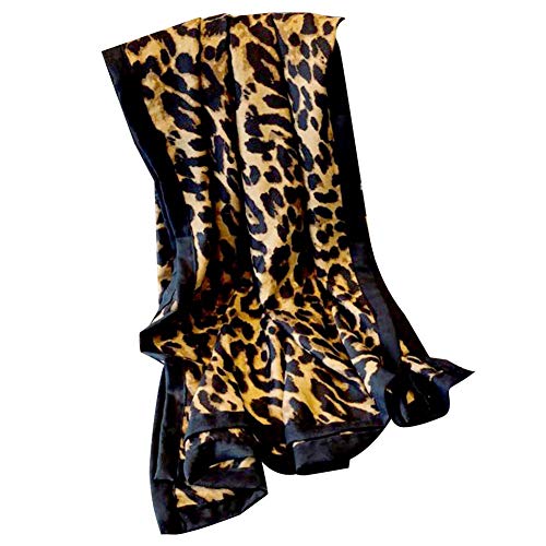 Châle doux imprimé léopard kaki : cadeau idéal pour femme pour sublimer une tenue d'été
